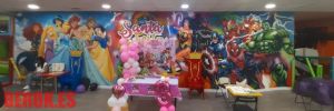 Graffitis Santacoloma Santa Festa Princesas Marvel Decoracion 300x100000